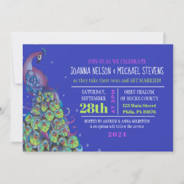 Peacock Thema Bruiloft Uitnodiging Party Nodig Bla