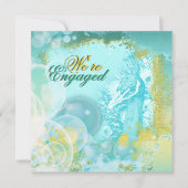 Peacock thema elegant verloving kaart (Voorkant)