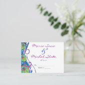 Peacock Theme Trouwtafel Plaats Kaart Instelling Plaatskaartje (Staand voorkant)