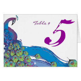 Peacock Theme Weddenschap Tent Card Place Setting