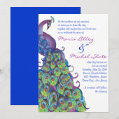 PEACOCK Thlewweddenschappen Uitnodiging (Voorkant / Achterkant)