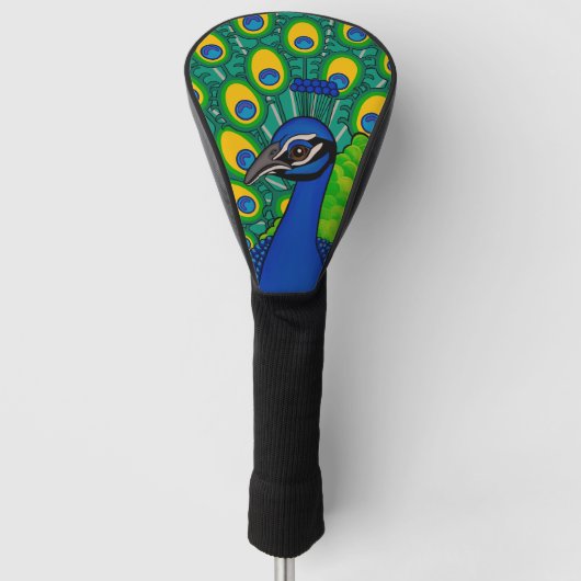 Peacock ThRapport Golf Driver Hoesje Golfheadcover (Voorkant)