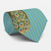 Peacock Tie For Weddings and Special Occasions Stropdas (Opgerold)