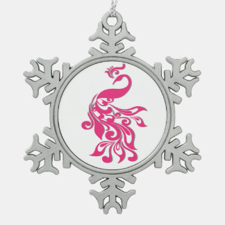 Peacock Tin Sneeuwvlok Ornament