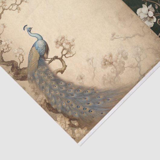 Peacock Tissue Page Tissuepapier (Detail)