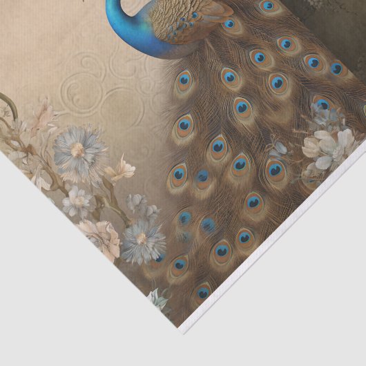 Peacock Tissue Page Tissuepapier (Detail)