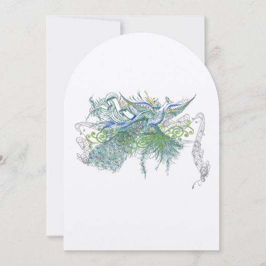 Peacock  Tortelduifjes Kaart (Achterkant)