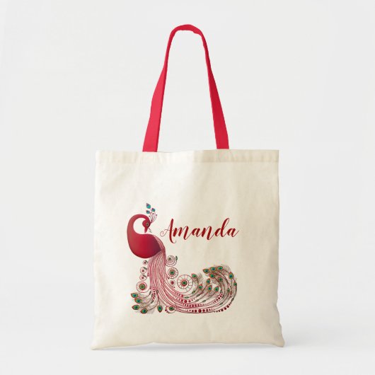 Peacock Tote Bag (Voorkant)