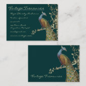 Peacock Tree Leaf Grunge Swirl Design Visitekaartje (Voorkant / Achterkant)