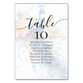 Peacock Trouwtafel Zitting Grafiek Kaart (Voorkant)