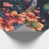 Peacock Tuin Behang Kunst Cadeaupapier (Hoek)