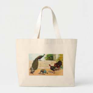 Peacock, Turkije, Guinee-Bissau Grote Tote Bag