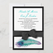 Peacock Tuxedo Wedding Uitnodiging (Voorkant)