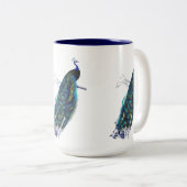 Peacock Tweekleurige Koffiemok (Voorkant rechts)