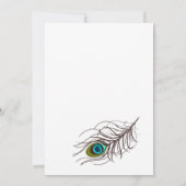 PEACOCK Uitnodiging - Trouwdag, Verjaardag & Meer (Achterkant)