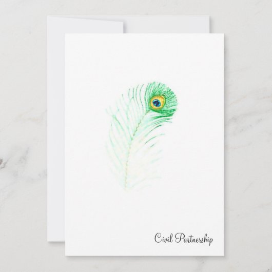 Peacock - Uitnodiging voor een civiel partnerschap (Voorkant)
