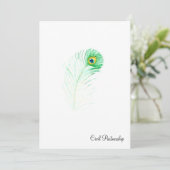 Peacock - Uitnodiging voor een civiel partnerschap (Staand voorkant)