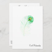 Peacock - Uitnodiging voor een civiel partnerschap (Voorkant / Achterkant)