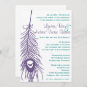 Peacock - uitnodiging voor het huwelijk (Voorkant / Achterkant)