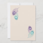 Peacock - uitnodiging voor het huwelijk (Achterkant)