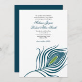 Peacock - uitnodiging voor het huwelijk (Voorkant / Achterkant)