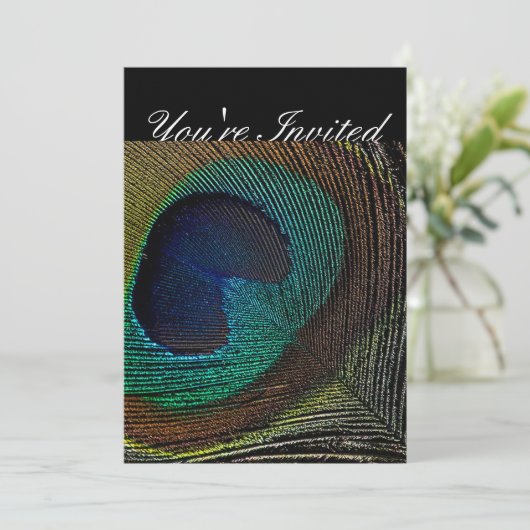 Peacock-uitnodigingen Kaart (Staand voorkant)