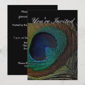 Peacock-uitnodigingen Kaart (Voorkant / Achterkant)