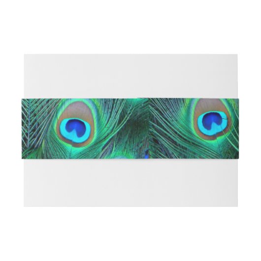 Peacock Uitnodigingen Wikkel (Achterkant Voorbeeld)