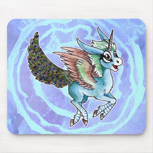 Peacock Unicorn Muismat (Voorkant)