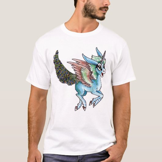 Peacock Unicorn T-shirt (Voorkant)