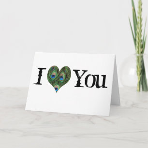 Peacock-Valentijnsdag Feestdagen Kaart