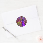 Peacock van een miljoen kleuren ronde sticker (Envelop)