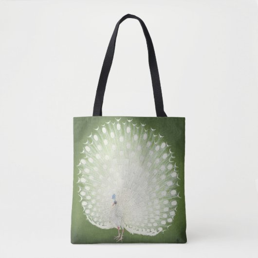 Peacock van Ohara Koson  Print Tote Bag (Voorkant)