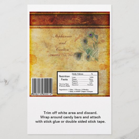 Peacock Veer Band Grote Snoep Staafreep Flyer (Voorkant)