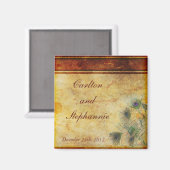 Peacock Veer Bruiloft Magnet Favor (Voorkant / Achterkant)