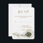 Peacock Veer Bruiloft RSVP<br><div class="desc">Peacock Feather RSVP bruiloft uitnodigingen</div>
