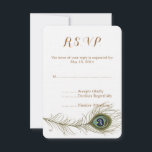 Peacock Veer Bruiloft RSVP<br><div class="desc">Peacock Feather RSVP bruiloft uitnodigingen</div>