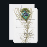 Peacock Veer Bruiloft RSVP<br><div class="desc">Peacock Feather RSVP bruiloft uitnodigingen</div>