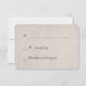 Peacock Veer Bruiloft RSVP (Achterkant)