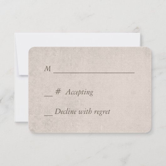 Peacock Veer Bruiloft RSVP (Achterkant)