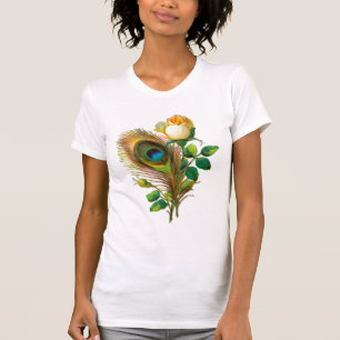 Peacock Veer en Roos T-shirt