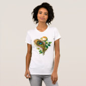 Peacock Veer en Roos T-shirt (Voorkant volledig)
