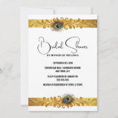 Peacock veer goud witte band minimalistische vlakt kaart (Voorkant)