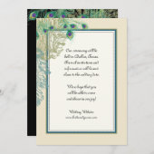 Peacock, Veer in Etchings sparen de Datum Save The Date (Voorkant / Achterkant)