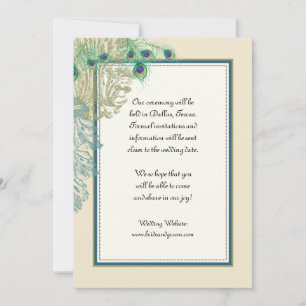  Peacock, Veer in Etchings sparen de Datum Save The Date