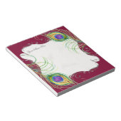 Peacock Veer in Swirls Weddenschappen Notitieblok (Schuin)