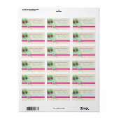 Peacock veer juweel hart bruiloft label (Full Sheet)