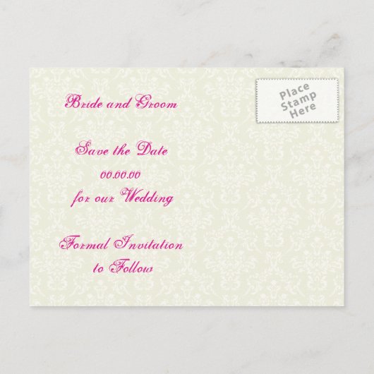 Peacock veer juweel hart bruiloft Save the Date Aankondigingskaart (Achterkant)