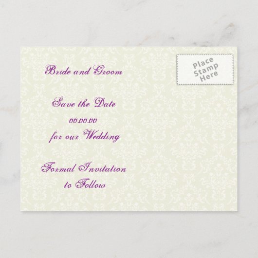 Peacock veer juweel hart bruiloft Save the Date Aankondigingskaart (Achterkant)