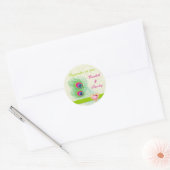 Peacock veer juweel hart bruiloft Save the Date Ronde Sticker (Envelop)